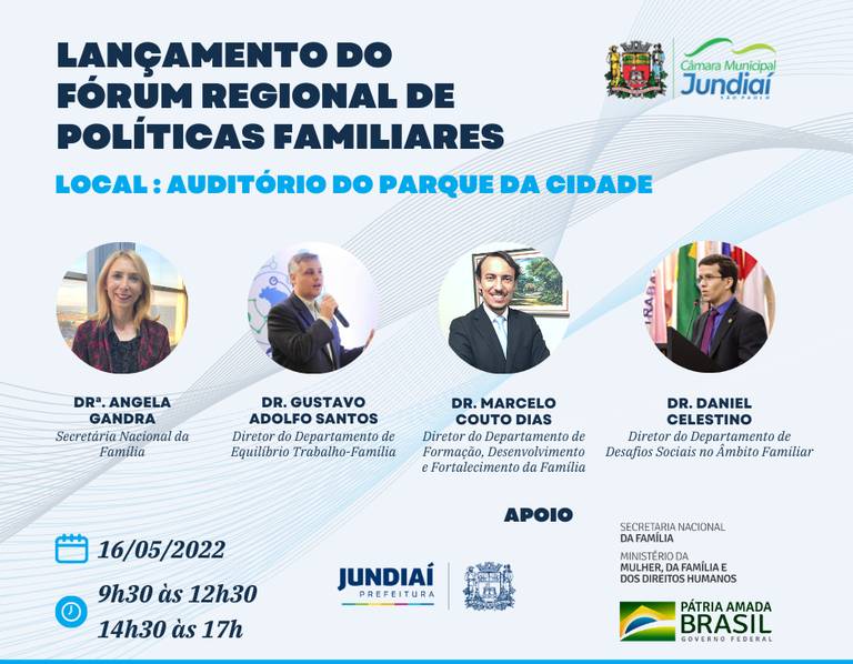 Frente Parlamentar em Defesa da Vida e da Família de Valinhos participa do lançamento do Fórum Regional de Políticas Familiares em Jundiaí