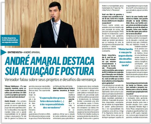 Entrevista para o Jornal "Tribuna Valinhense"