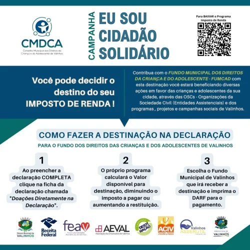 Destinação de Imposto de Renda 2024 - Valinhos